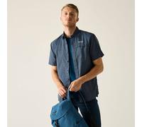 Regatta Men's Mindano Short Sleeved Check Shirt in Midnight | Size: 3XL Regatta Midnight 3XL