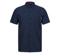 Regatta Mens Mindano VIII Patterned Short-Sleeved Shirt - Moonlight Denim/Navy - S - Moonlight Denim/Navy