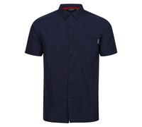 Regatta Mens Mindano VIII Patterned Short-Sleeved Shirt - Navy/Moonlight Denim - M - Navy/Moonlight Denim