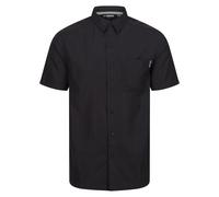 (S, Ash/Black) Regatta Mens Mindano VIII Patterned Short-Sleeved Shirt