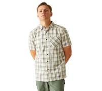 Regatta Mens Mindano Viii Short Sleeved Shirt, Agave Green/Ash Check, M EU