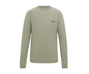 Regatta Mens Mindo Logo Long-Sleeved T-Shirt (Abbeystone) - Beige - Size Medium