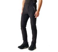 Regatta Mens Mountain Zip-Off Trousers Black/Black 42R Isoflex Showerproof Water Repellent Durable