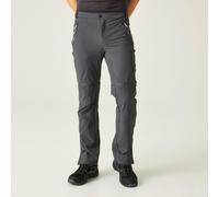 Regatta Men's Water-repellent Mountain Zip Off Walking Trousers Seal Grey Black, Size: 38 S