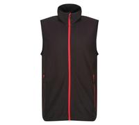 Regatta Mens Navigate Fleece Gilet - Black/Classic Red - S - Black/Classic Red - 100% Polyester