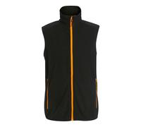 Regatta Mens Navigate Fleece Gilet - Black/Orange Pop - M - Black/Orange Pop - 100% Polyester