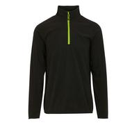 Regatta Mens Navigate Half Zip Fleece - Black/Lime Green - M - Black/Lime Green
