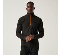 Regatta Navigate black/orange men's lightweight half-zip fleece #TRF691