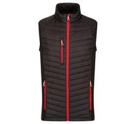 Regatta Mens Navigate Hybrid Body Warmer - Black/Classic Red - M - Black/Classic Red - 100% Mixed