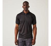 Regatta Professional Mens Navigate Short Sleeved Polo Shirts Black/Grey