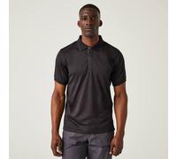 Regatta Professional Mens Navigate Short Sleeved Polo Shirts Black/Grey