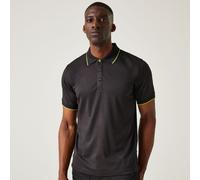 Regatta Professional Mens Navigate Short Sleeved Polo Shirts Black/Green
