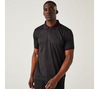 Regatta Professional Mens Navigate Short Sleeved Polo Shirts Black/Red