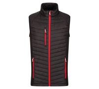 Regatta Mens Navigate Quilted Hybrid Gilet (Black/Classic Red) - Size Small