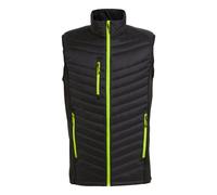 Regatta Mens Navigate Quilted Hybrid Gilet (Black/Lime Green) - Size 2XL