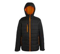 Regatta Mens Navigate Thermal Padded Jacket (Black/Orange Pop) - Size 3XL