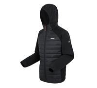 Regatta Mens Newhill Hybrid Hooded Padded Jacket - Black Red Ochre - L