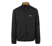 Regatta Mens Newhill Marl Full Zip Fleece Jacket - Black/Gold - S - Black/Gold