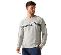 Regatta Mens Nithsdale Linear Mountain Crew Neck Sweatshirt (XL) (Grey Marl)