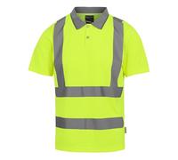 Regatta Professional Men's Lightweight Hi-vis Pro Contract Polo Yellow, Size: 4XL
