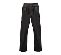 Regatta Men's Professional Pro Packaway Waterproof & Breathable Windproof Overtrousers Trousers, Black, XS UK