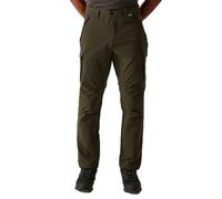 Regatta Men's Water-repellent Questra Cargo Trousers Dark Khaki, Size: 40 R - Sale