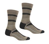 Regatta Mens Samaris 3 Season Socks (Pack of 2) (Moccasin Brown/Briar Grey) - Size UK 9-12