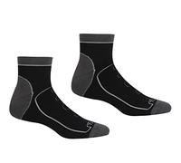 Regatta 2 Pack Samaris Trail Sock Black Dark Steel, Size: UK9-12