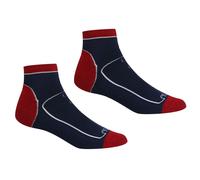 Regatta Mens Samaris Trail Ankle Socks (Pack of 2) (Navy/Dark Red) - Multicolour - Size UK 6-9