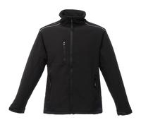 (3XL, Black/Black) Regatta Mens Sandstorm Hardwearing Workwear Softshell Jacket (water Repellent)