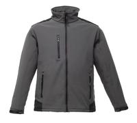Regatta Mens Sandstorm Hardwearing Softshell Jacket (water Repellent) (Seal Grey/Black) - Size 3XL
