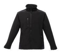 Regatta Mens Sandstorm Hardwearing Softshell Jacket (water Repellent) (Black/Black) - Size Medium