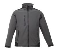 Regatta Mens Sandstorm Hardwearing Workwear Softshell Jacket (water Repellent) - Seal Grey/Black - 2XL - Seal Grey/Black - 96% polyester/4% elastane