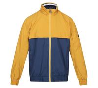 Regatta Mens Shorebay Colour Block Waterproof Jacket (XL) (Gold Straw/Dark Denim)