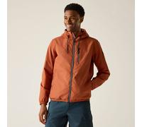 Regatta Men's Shorebay Marl Lightweight Hooded Waterproof Jacket in Burnt Orange | Size: 2XL Regatta Burnt Orange 2XL