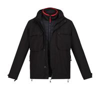 Regatta Mens Britely Torch 3 in 1 Waterproof Jacket (S) (Black)