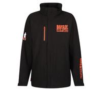 Regatta Mens Solid Patterned Softshell Jacket with Lettering in Black - Size Large