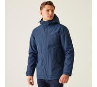 Regatta Mens Sterlings IV Waterproof Fleece Lined Jacket Coat - Burnt Henna - Light Blue