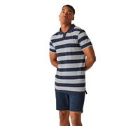 Regatta Mens Tempete Stripe Polo Shirt S Navy/White
