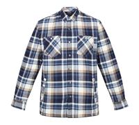 (L, Navy/Gold Sand) Regatta Mens Thamos Checked Long-Sleeved Shirt