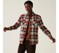 Regatta Men's Thamos Long Sleeved Checked Shirt in Orange | Size: Large Regatta Orange L
