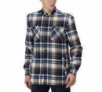 Regatta Men's Thamos Long Sleeved Checked Shirt Navy/Gold Sand Check L