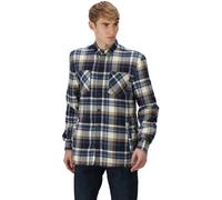 Regatta Mens Thamos Organic Cotton Check Long Sleeve Shirt - Navy - Size Large