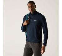 Regatta Mens Fleece Half Zip Thompson Marl Navy Blue Outdoor Thermal Midlayer