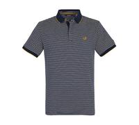 Regatta Mens Tiver Polo Shirt Navy Stone White Stripe