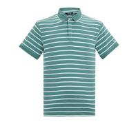 Regatta Mens Tiver Striped Polo Shirt - Arctic/White - 3XL - Arctic/White - 100% BCI Cotton