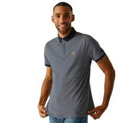 Regatta Mens Tiver Striped Polo Shirt - Navy/Stone White - M - Navy/Stone White - 100% BCI Cotton