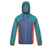 Regatta Mens Trutton Hooded Soft Shell Jacket (Admiral Blue/Pacific Green) - Multicolour - Size Small