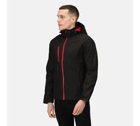 Regatta Men's Venturer 3-layer Printable Hooded Softshell Jacket in Black | Size: Large Regatta Black L