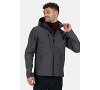 Regatta Men's Venturer 3-layer Printable Hooded Softshell Jacket in Dark Grey | Size: XL Regatta Dark Grey XL
